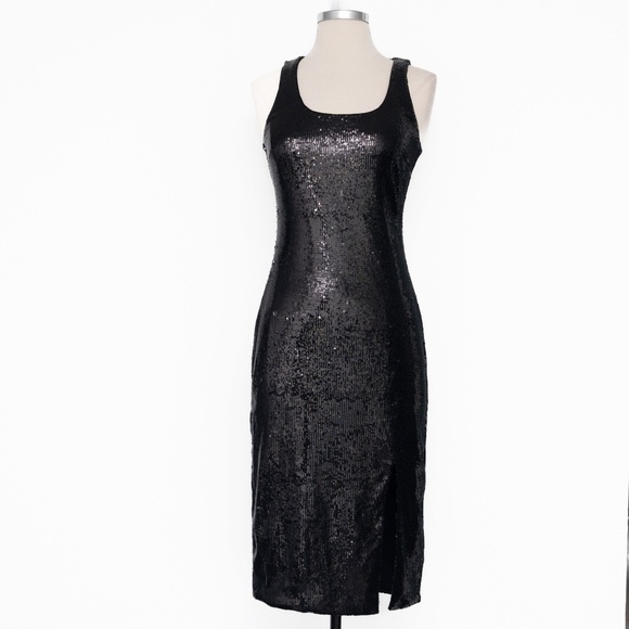 MICHAEL Michael Kors. Solid Sequin Midi Dress. - Picture 2 of 14